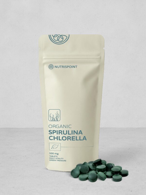 Organic Spirulina + Chlorella, tablete